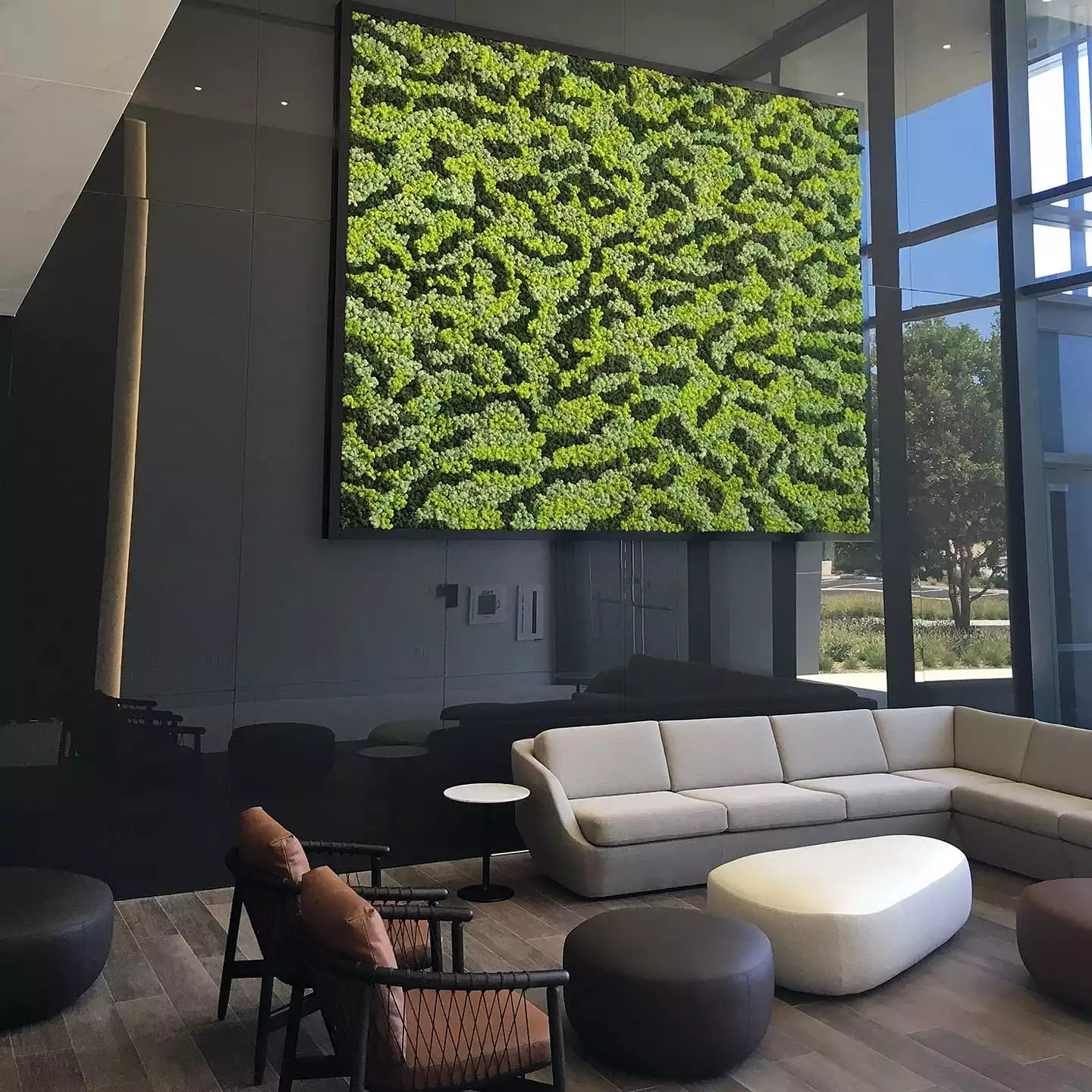 Benetti Moss walls are made using 100% natural stabilized lichen