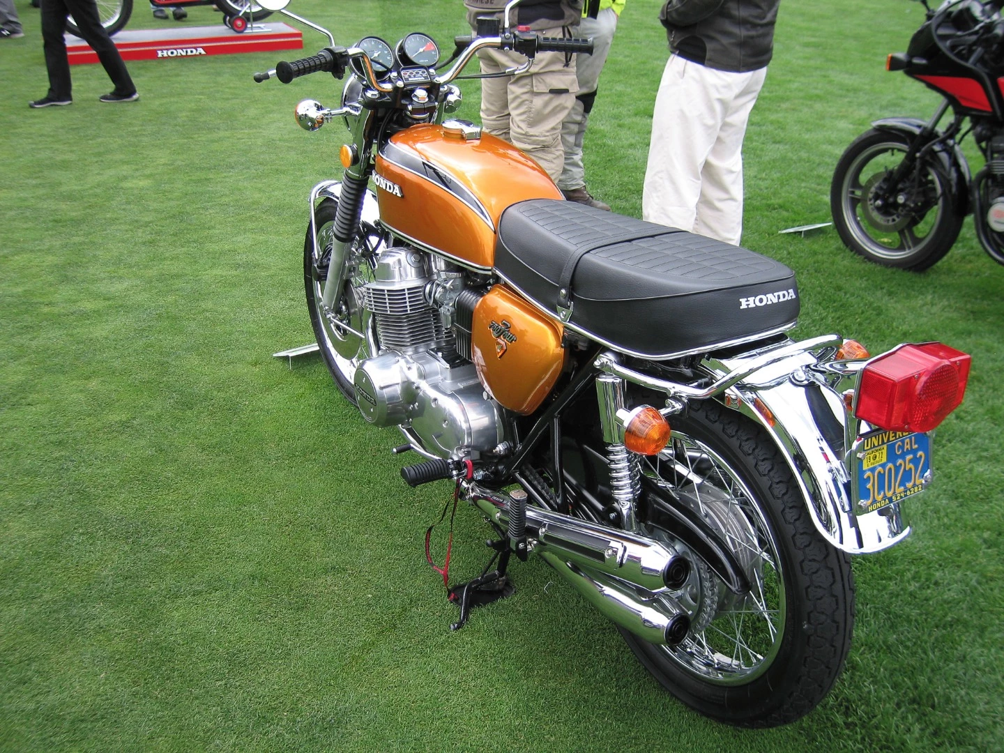 A Honda 750 Four is an example of the growing popularity of restored Japanese motorcycles