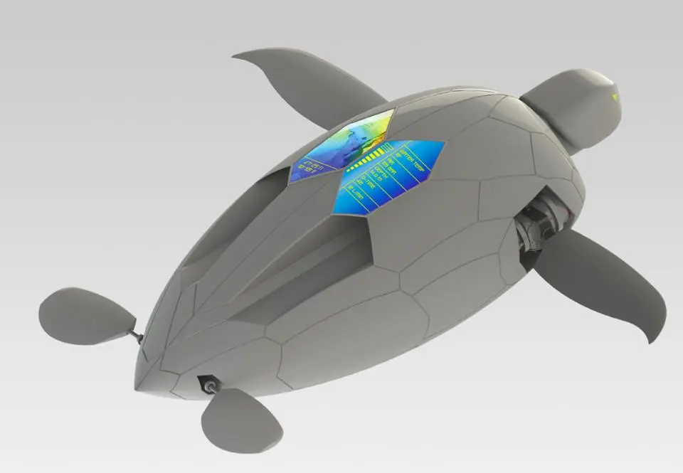 A top view of the concept for the finished robot