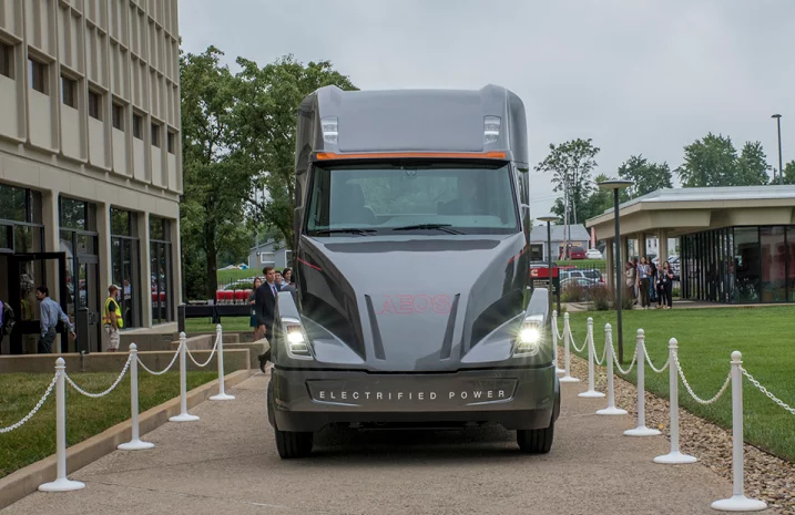 The Aeos is designed to be more aerodynamic than a regular diesel truck