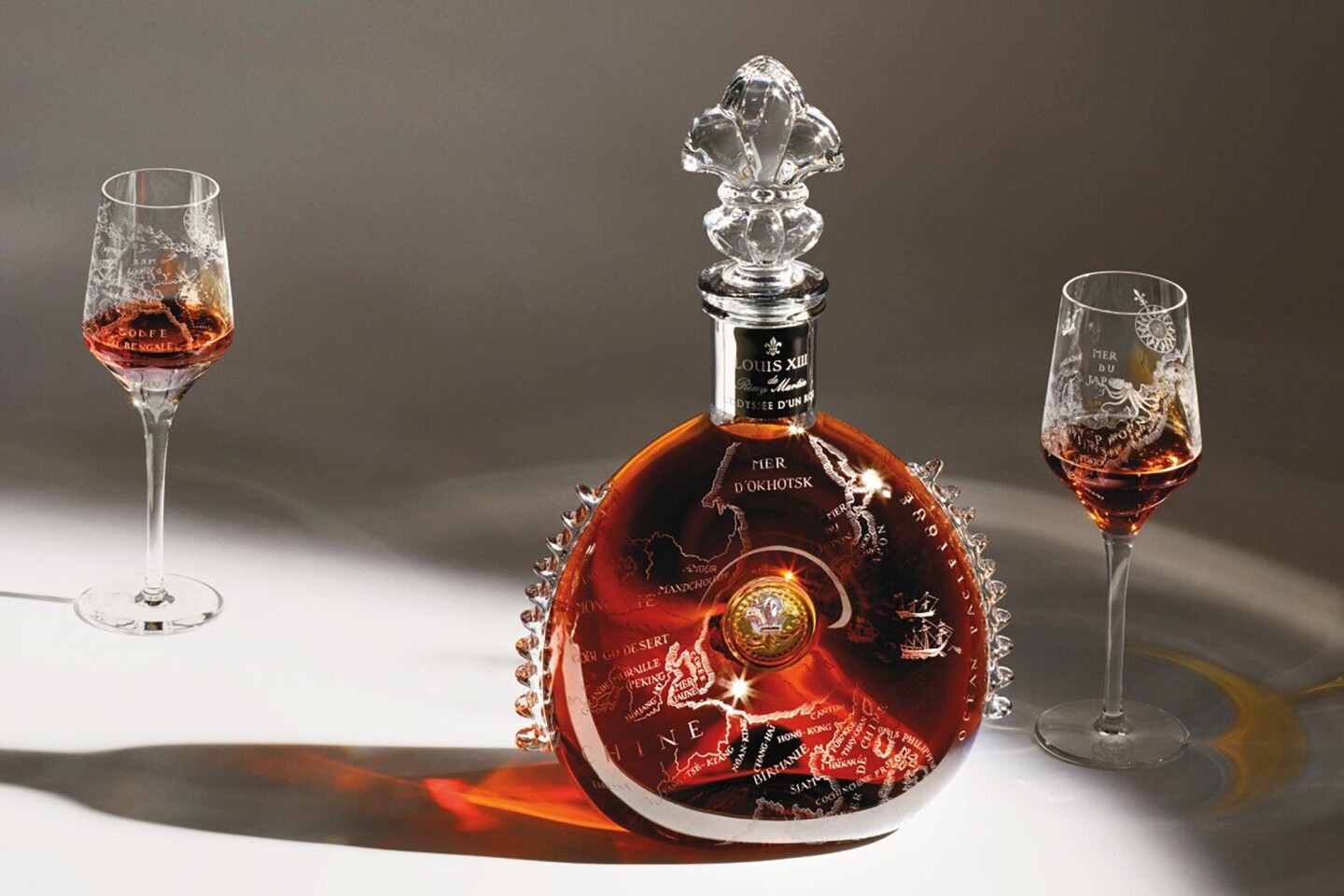 L'Odyssée D'un Roi (Journey of a King) by Louis XIII Cognac sold three versions of this decanter in 2022 via Sotheby's