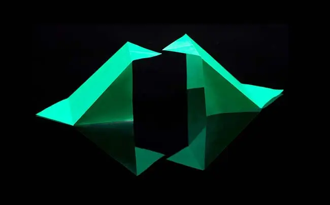The team at the University of Notre Dame's Kinetic Structure Laboratory would regularly play around with paper models during their discussions – the result was a new take on the military shelter