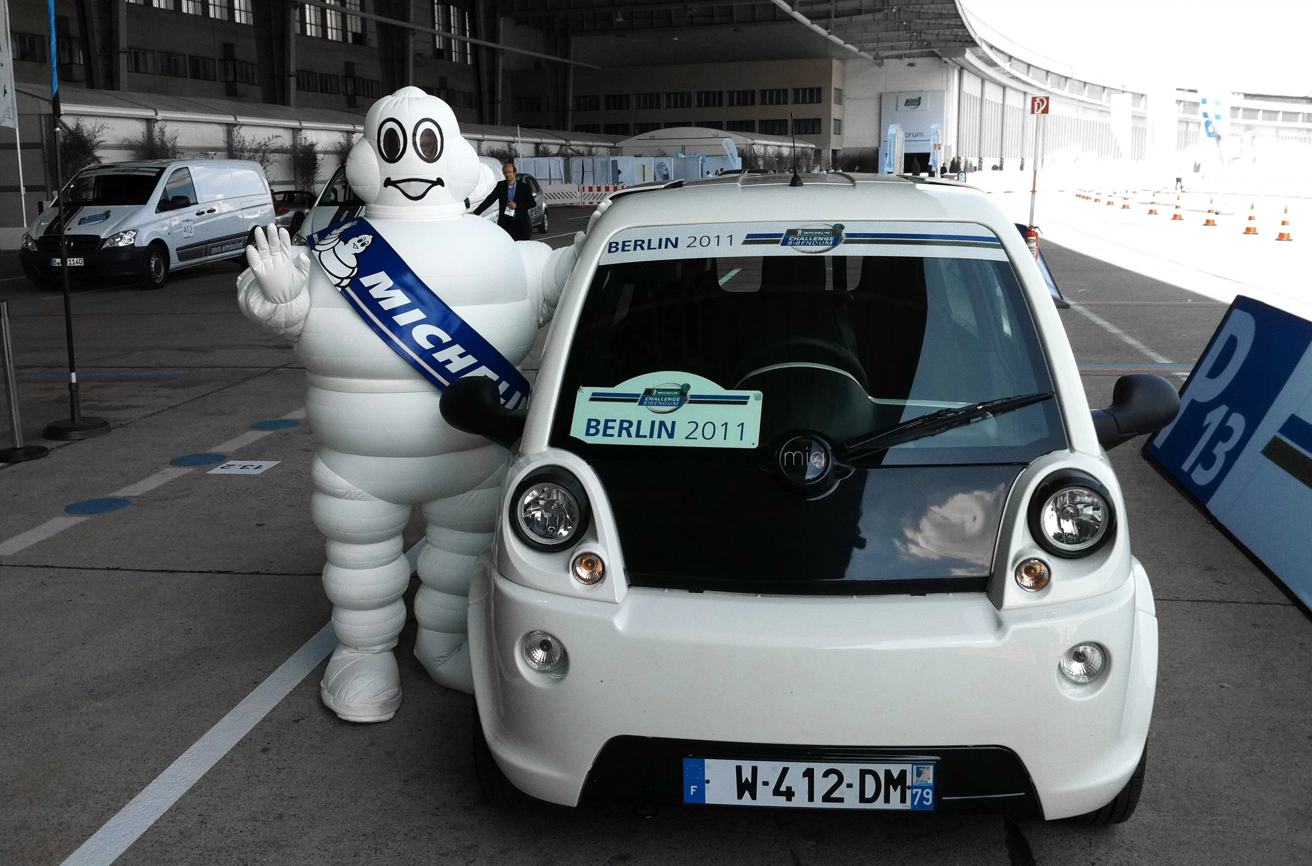 About to take an unusual passenger on board at the Michelin Challenge Bibendum last year