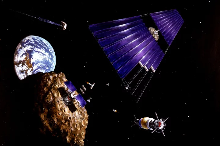 An asteroid mining operation of the future