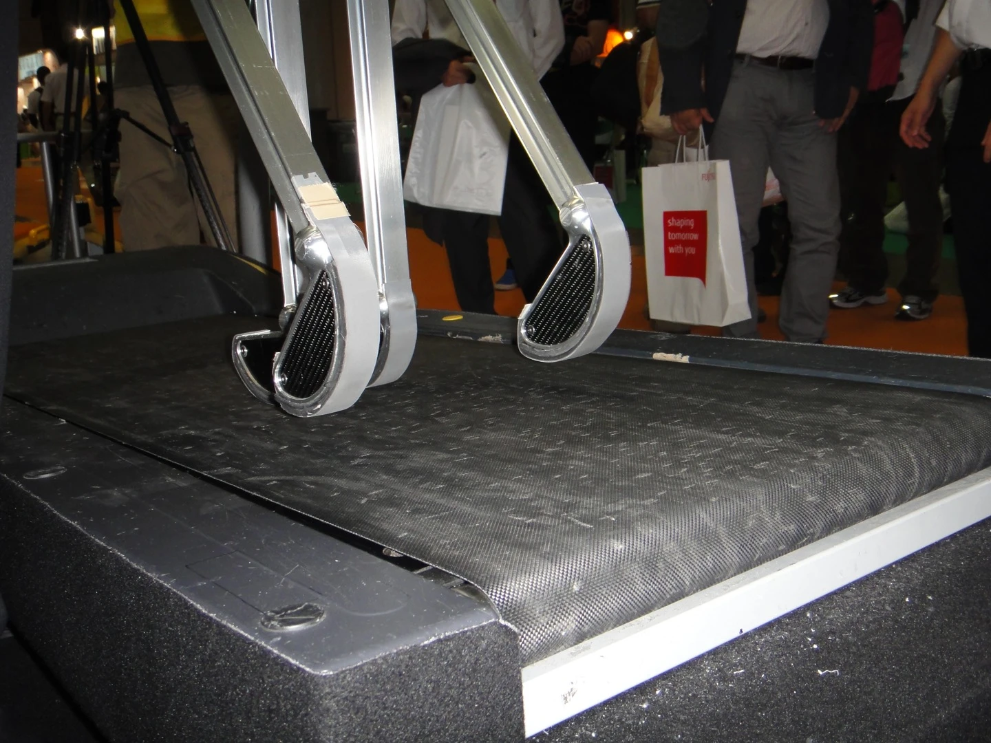 NIT's topless biped entered the record books after logging 100,000 steps on a gently-sloping treadmill in a test session (Photo: Diginfo.tv)