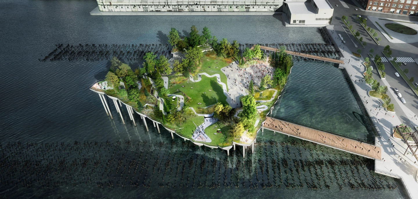 Little Island is the product of an architecture competition held by Hudson River Park Trust and business tycoon and philanthropist Barry Diller