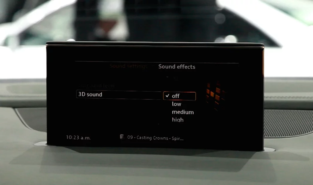 If you don't like the car's 3D sound system, it can be turned off - although we don't know why you would (Photo: Loz Blain/Gizmag)