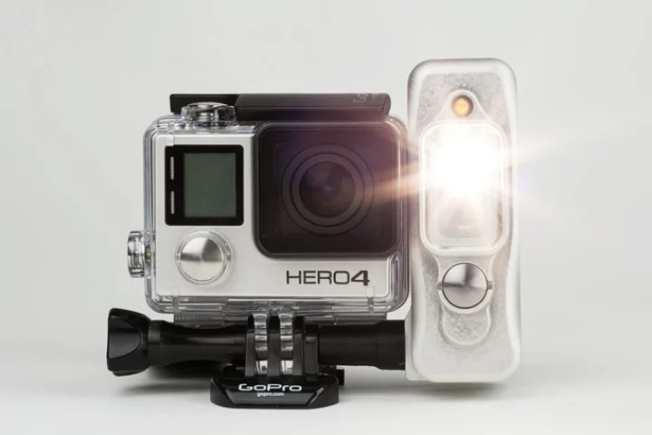 Light & Motion's Sidekick is designed for use with the GoPro Hero actioncam