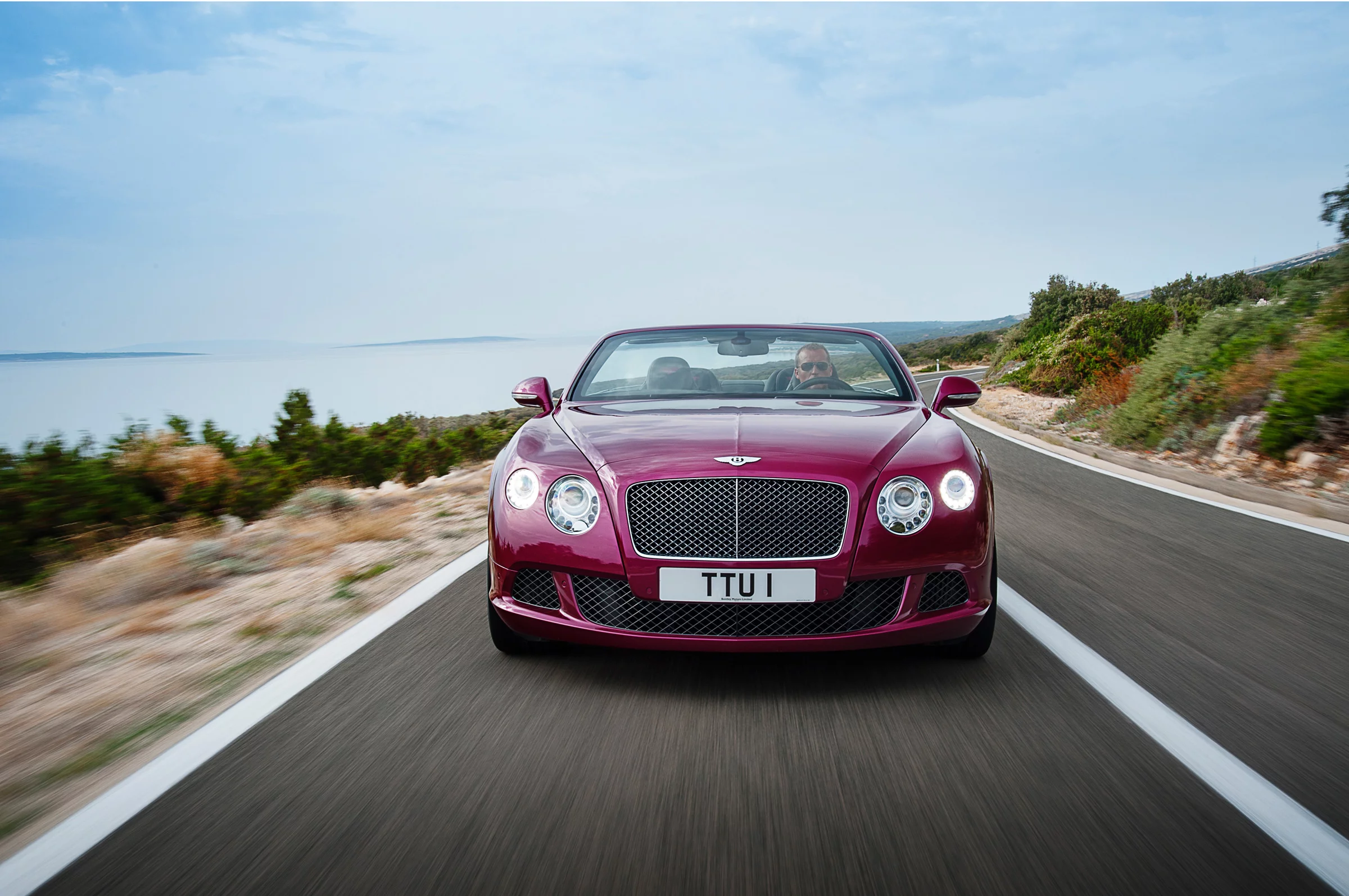 The Bentley Continental GT Speed Convertible front view