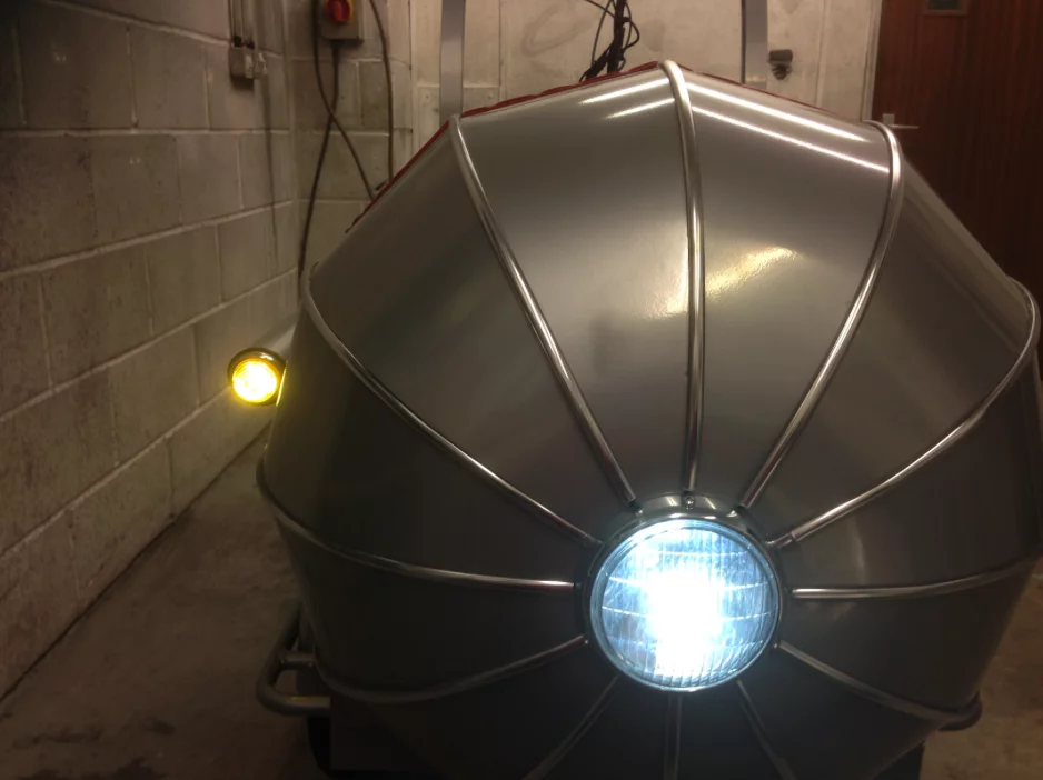 The headlight includes low and high modes