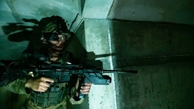 ARCAS allows a rifle to shoot around corners