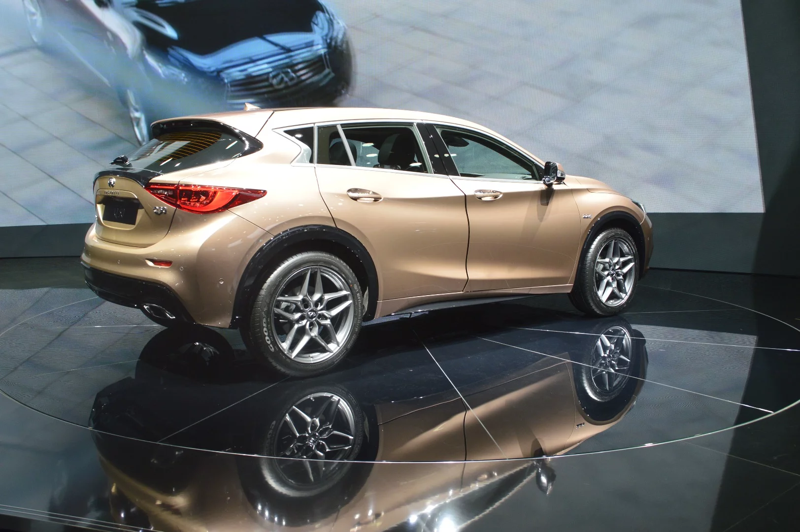 The Infiniti Q30, on display at the Frankfurt Motor Show