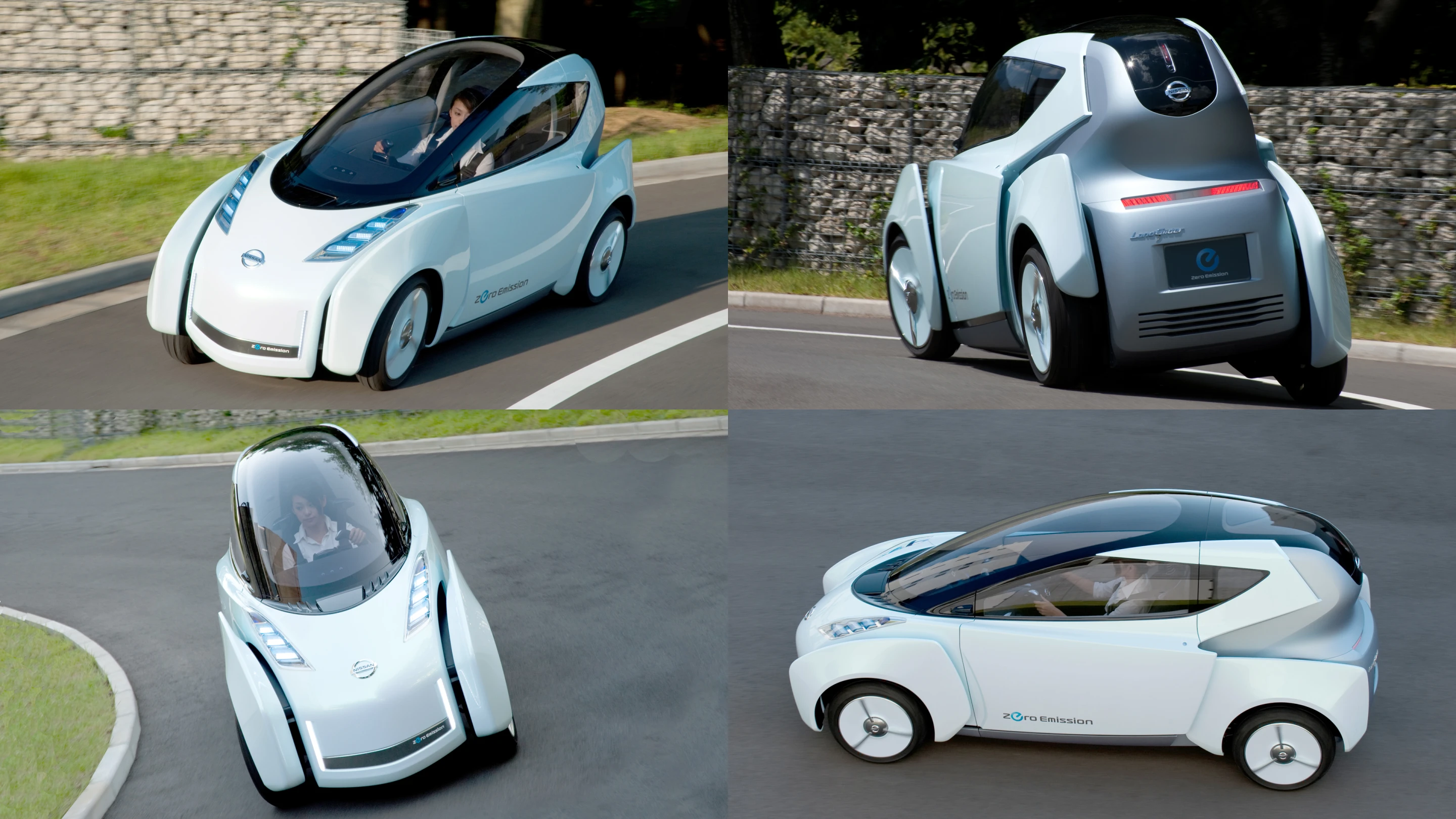 Now the convergence of the personal transport industry we discussed in detail in Narrow Track Vehicles is beginning to accelerate. This is Nissan's LandGlider - a prime example of the convergence of the car and the motorcycle