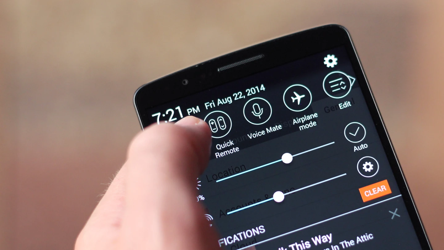 You can also customize which shortcuts sit in the G3's notification shade (Photo: Will Shanklin/Gizmag.com)