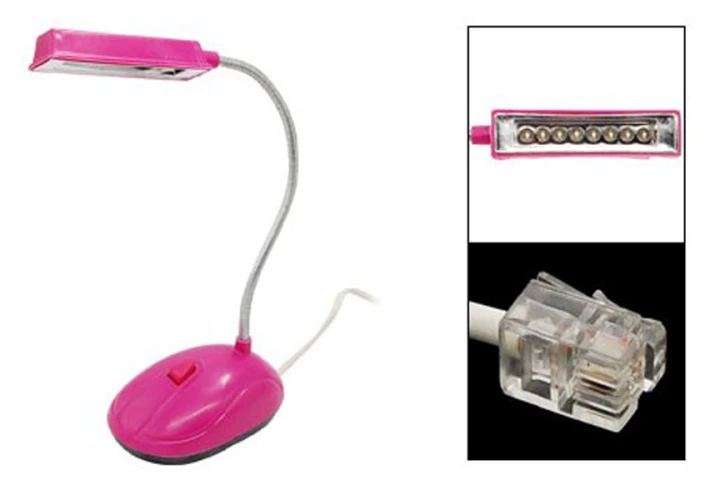 The 8 LED RJ11 Lamp can provide light even when the power's out