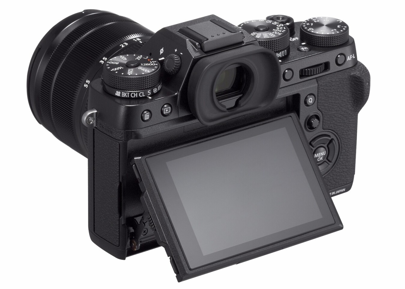 The rear LCD monitor on the Fujifilm X-T2 can now tilt in three directions, making it easier to shoot in portrait orientation