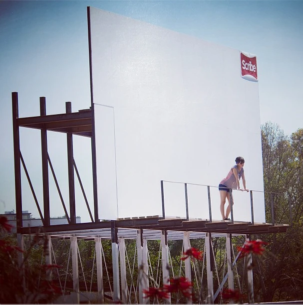 Scribe has not revealed any further plans for the Billboard House so far, but it's a fair bet that Cecilia Beaven will not be the last artist to take up residence there