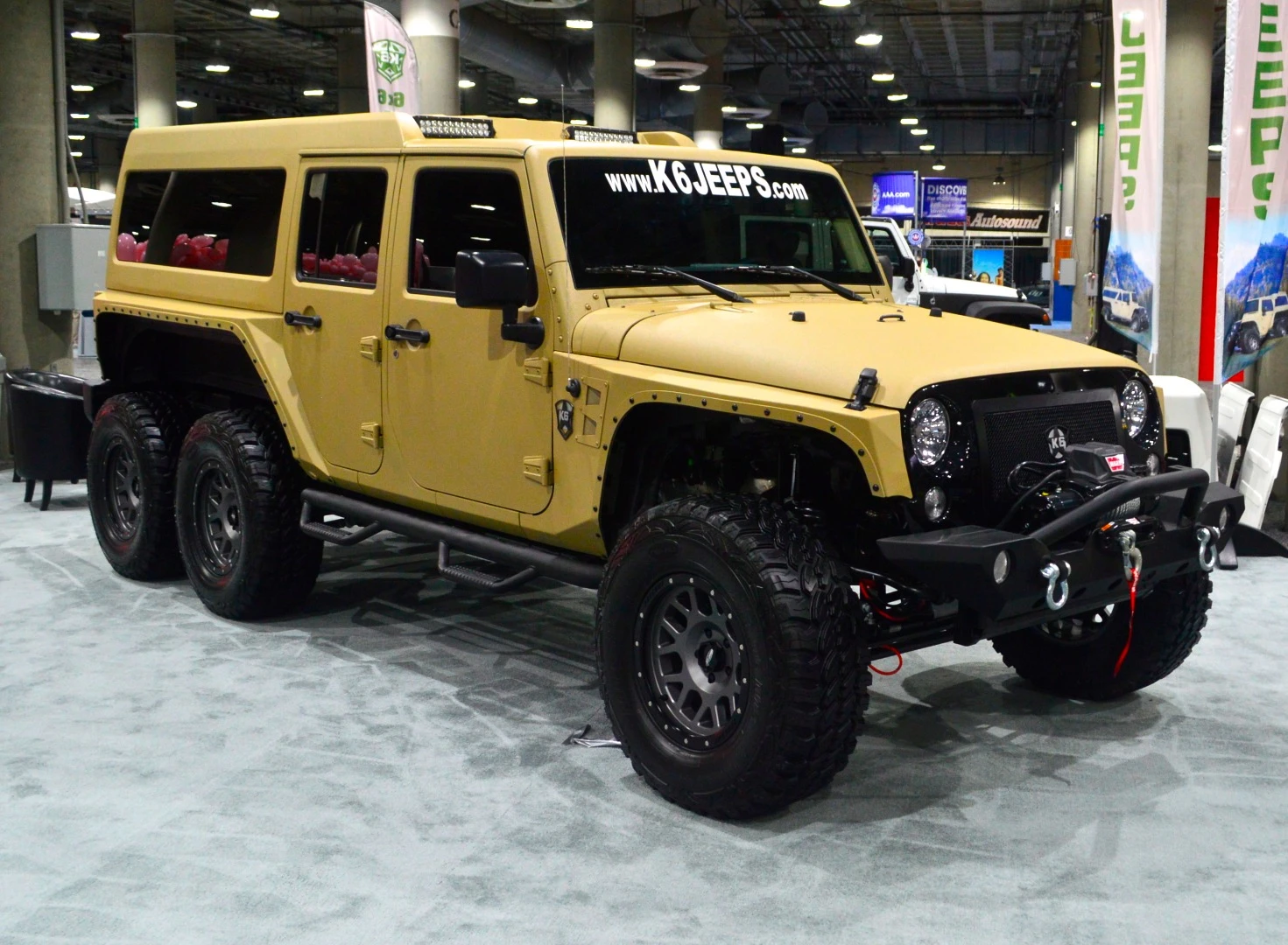 Don't want a pickup bed? How about this seven-seat 6x6 Jeep from K6