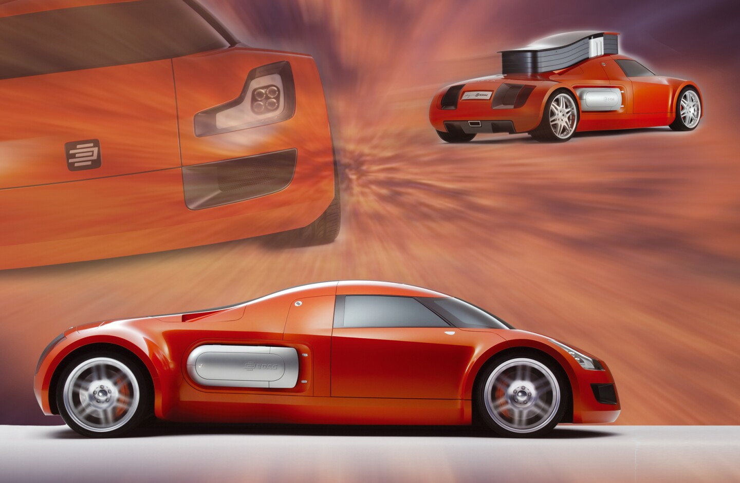 EDAG’s genX show car had inbuilt suitcases and a bed to cater for “the modern lifestyle” - having a bed without having to drive home, being able to drink without having to drive or sleeping in your car permanently. The genX premiered at the 2004 Geneva International Motor Show.