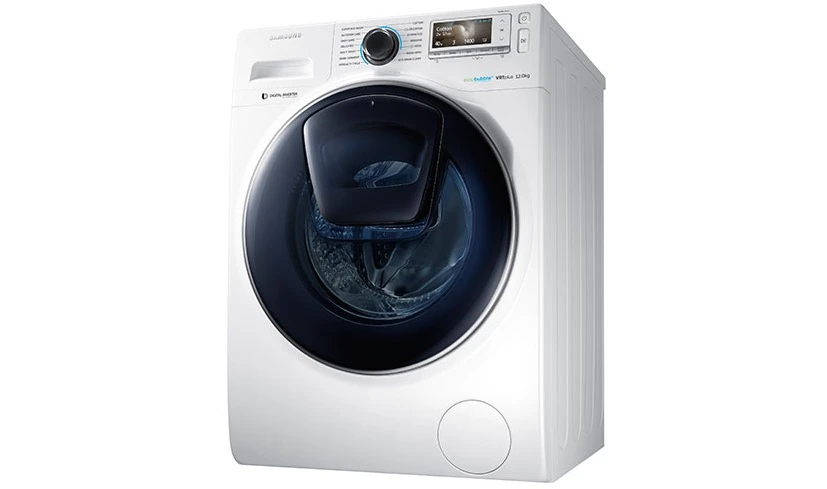 The Samsung AddWash features an extra door built into the top of the main door, through which items can be added at any point in the wash