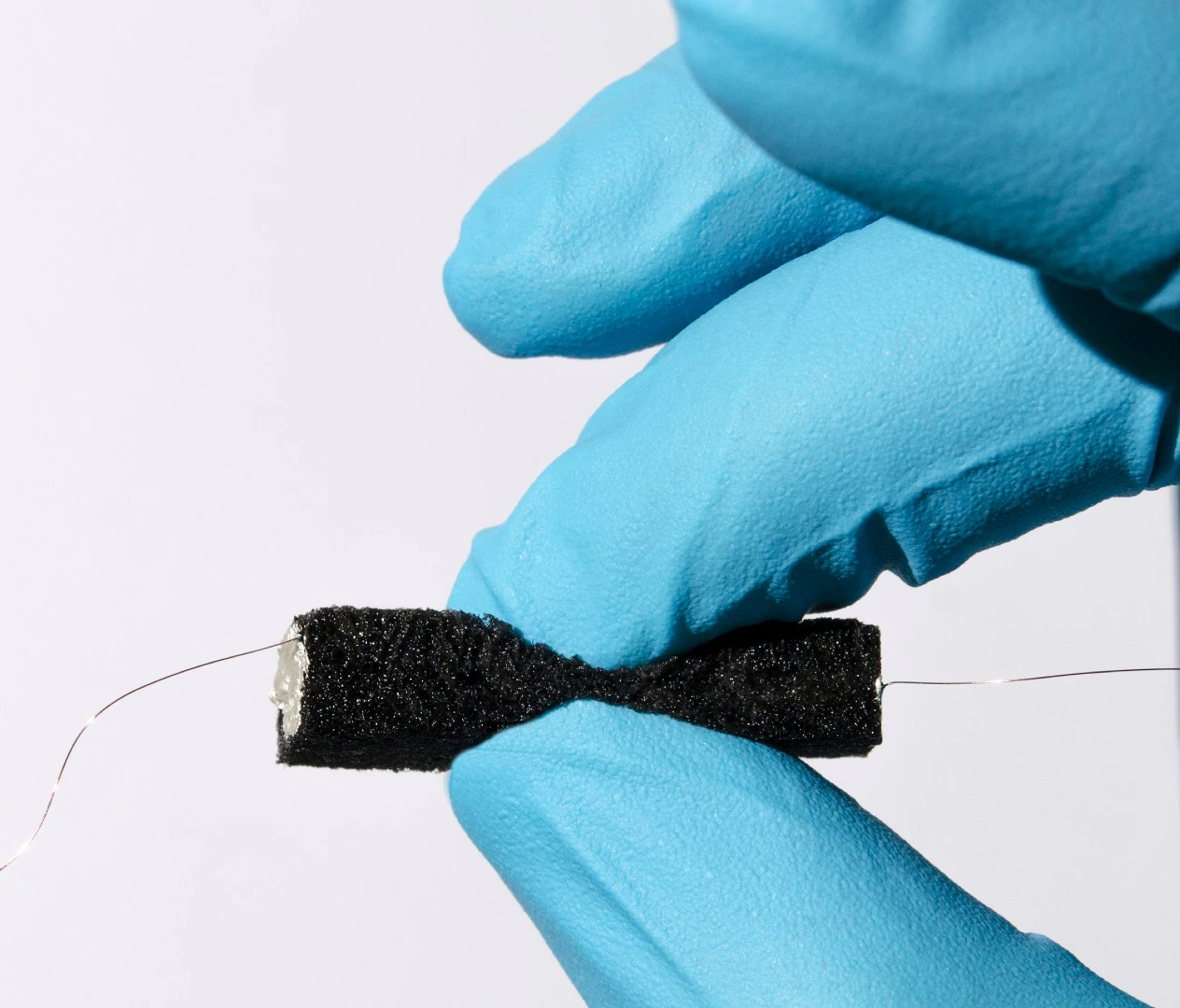 The experimental battery withstands being squeezed, making it less fragile than "hard" batteries