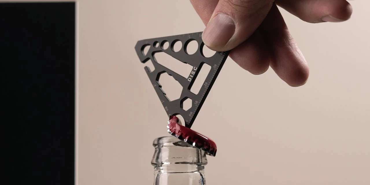 Triangle multitiool has a ubiquitous bottle opener