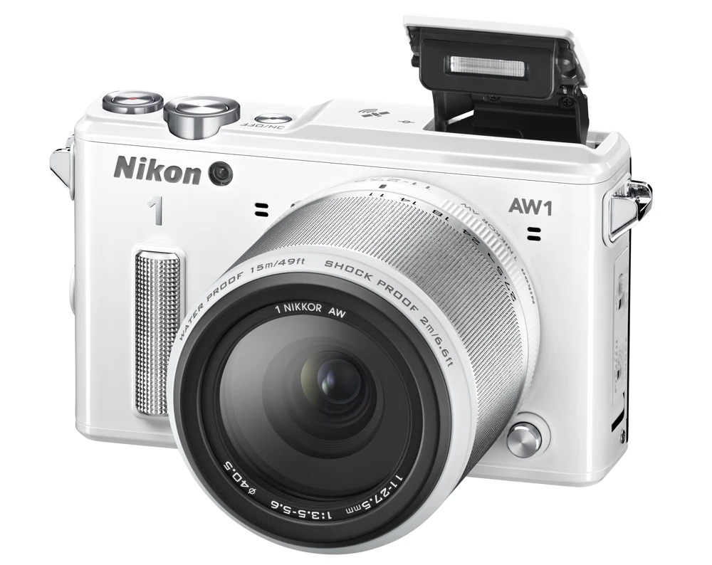 While the built-in pop-up flash on the Nikon 1 AW1 is waterproof, Nikon is also announcing the development of an underwater speedlight