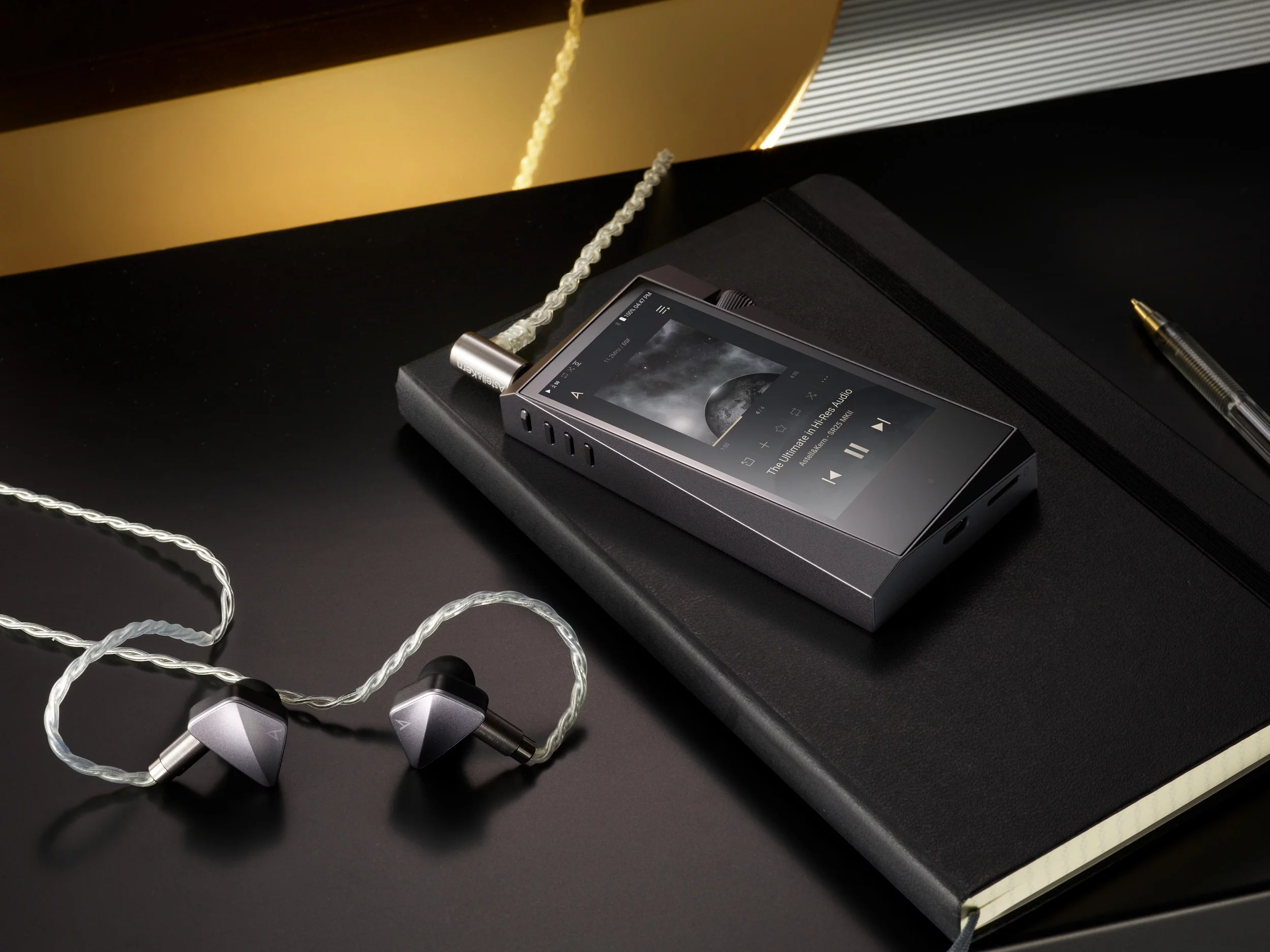 A&K's upcoming Zero1 in-ear monitors can be plugged into the 3.5-mm jack of the SR25 MkII DAP, but can also be had with a 4.4-mm PEP11 cable for balanced listening