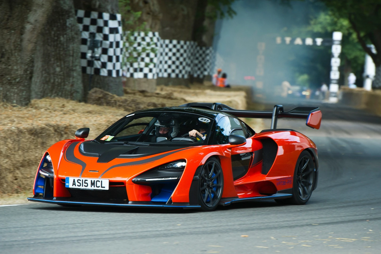 The Senna, McLaren's most extreme road-car to date, in action at the 2018 Goodwood Festival of Speed