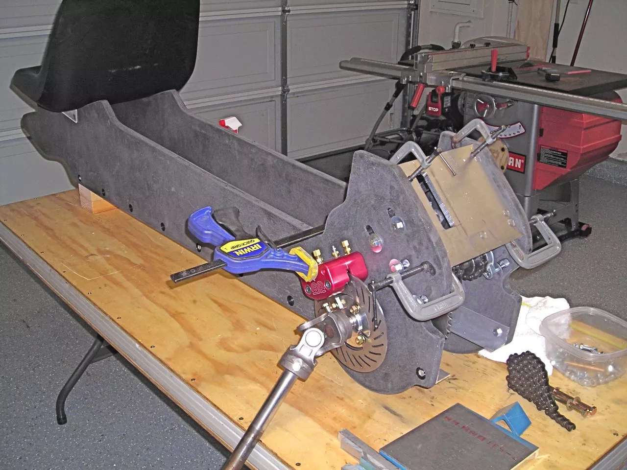 The Z-Kart under construction
