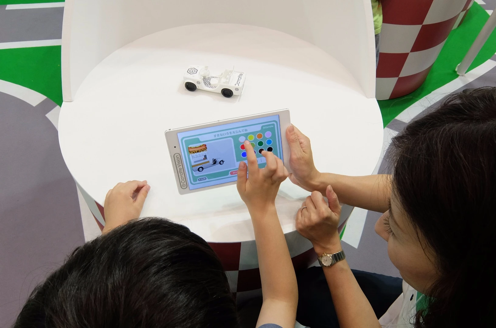 Here is the final part of the design stage where the child chooses the color for their design