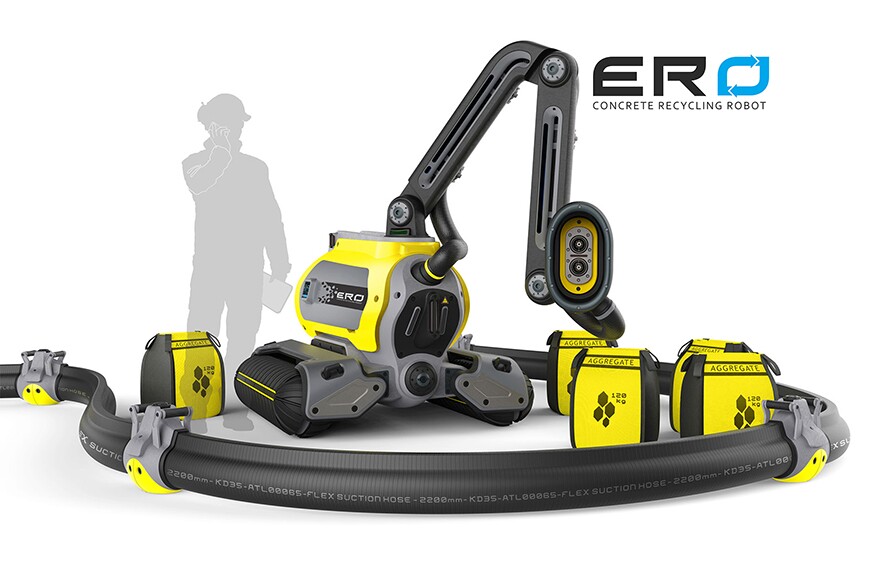 ERO separates and bags recycled concrete