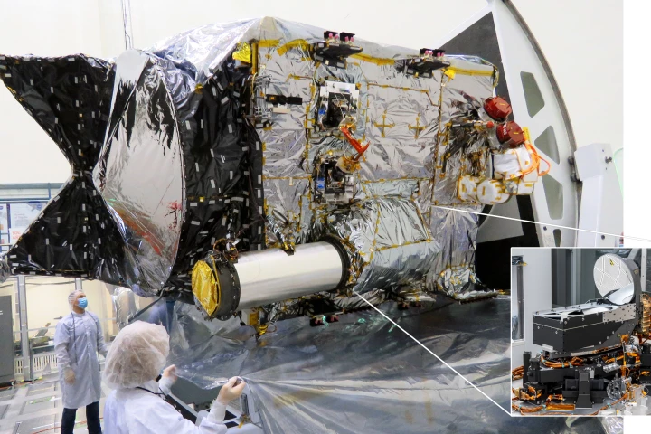 The Deep Space Optical Communications system installed on Psyche