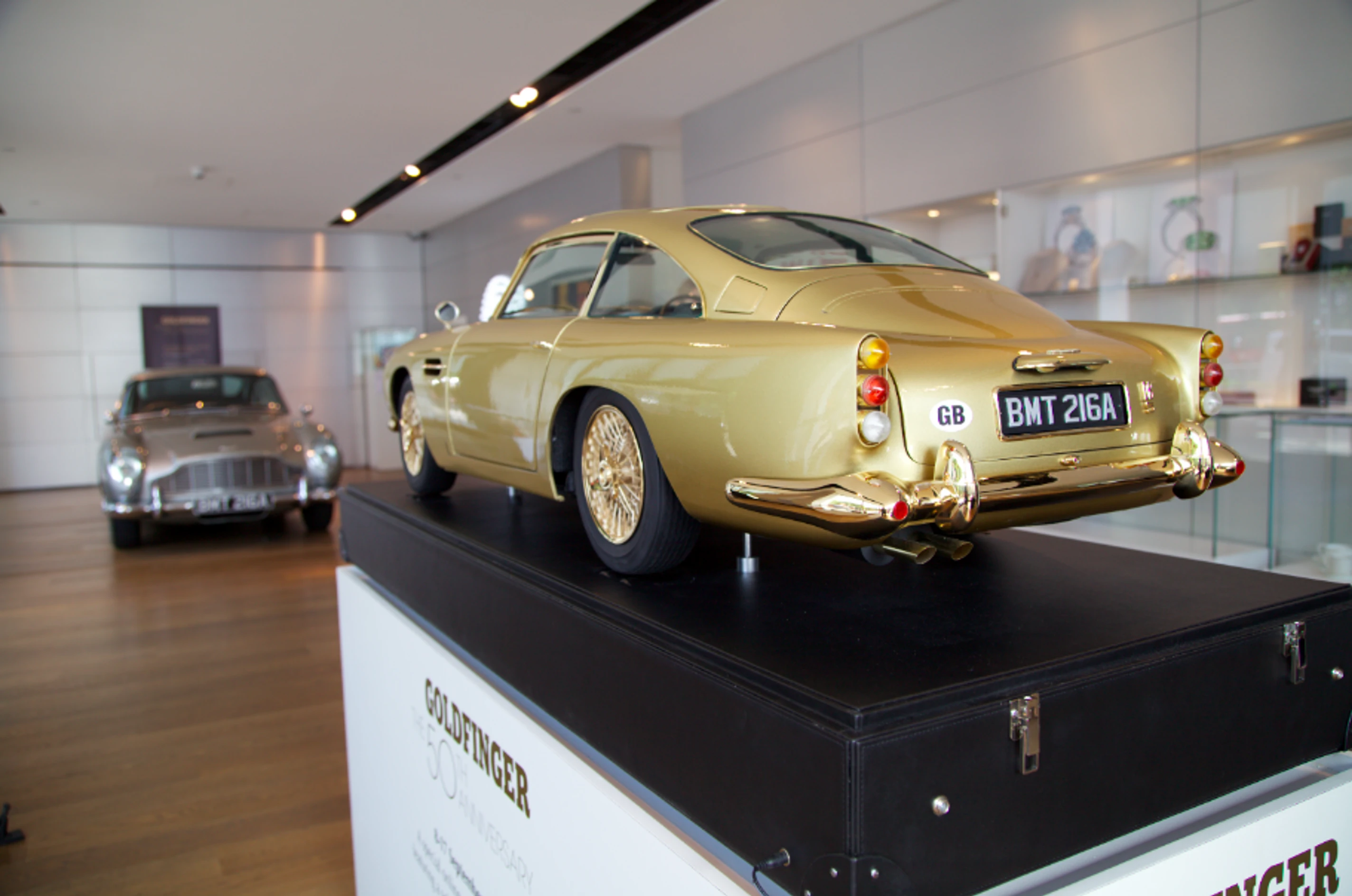 The replica DB5 on display (Image: Aston Martin)