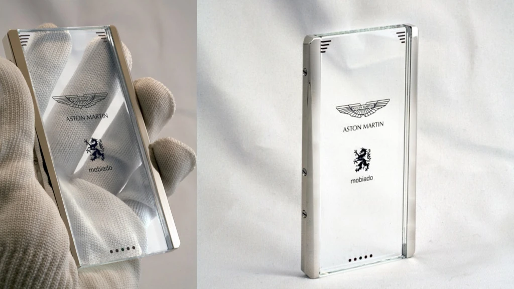 The transparent CPT002 Aston Martin Concept Phone from Mobiado