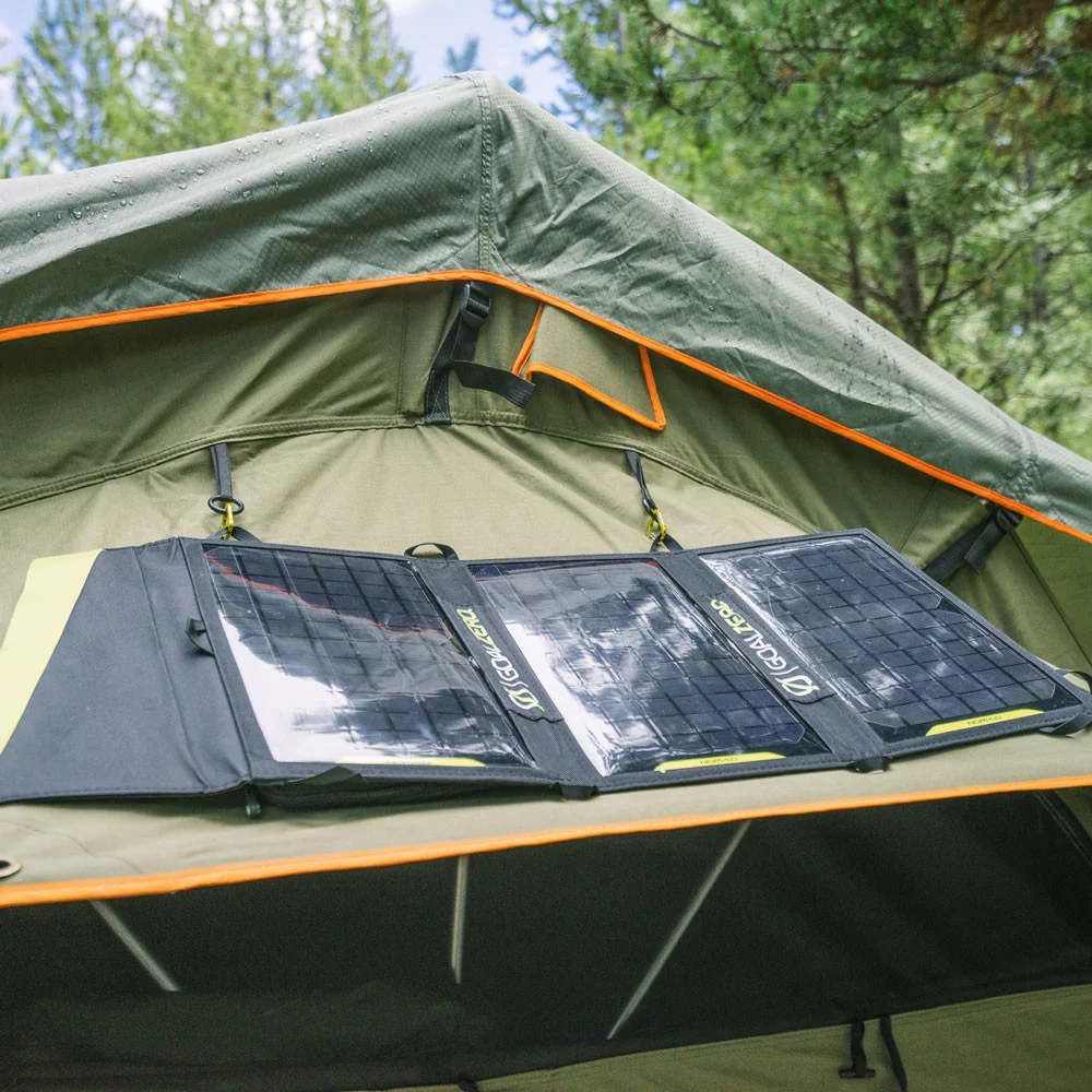 Treeline's tent is a Goal Zero Solar Ready design