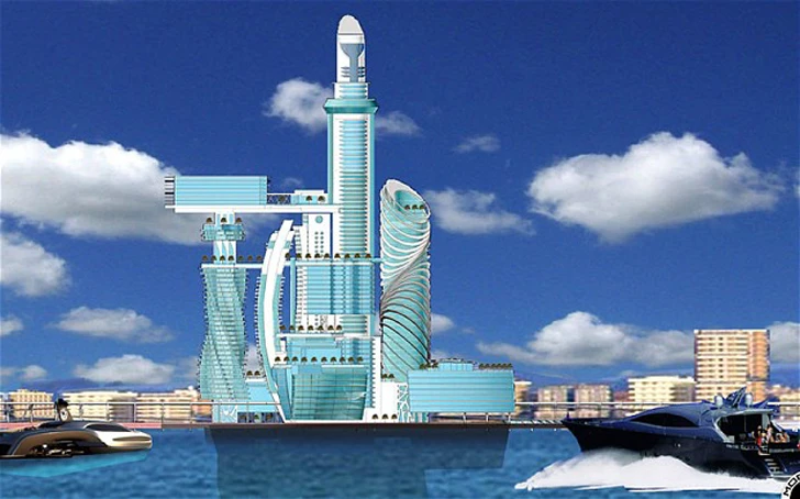 Europe’s first man-made island and "space hotel" by US based company Mobilona