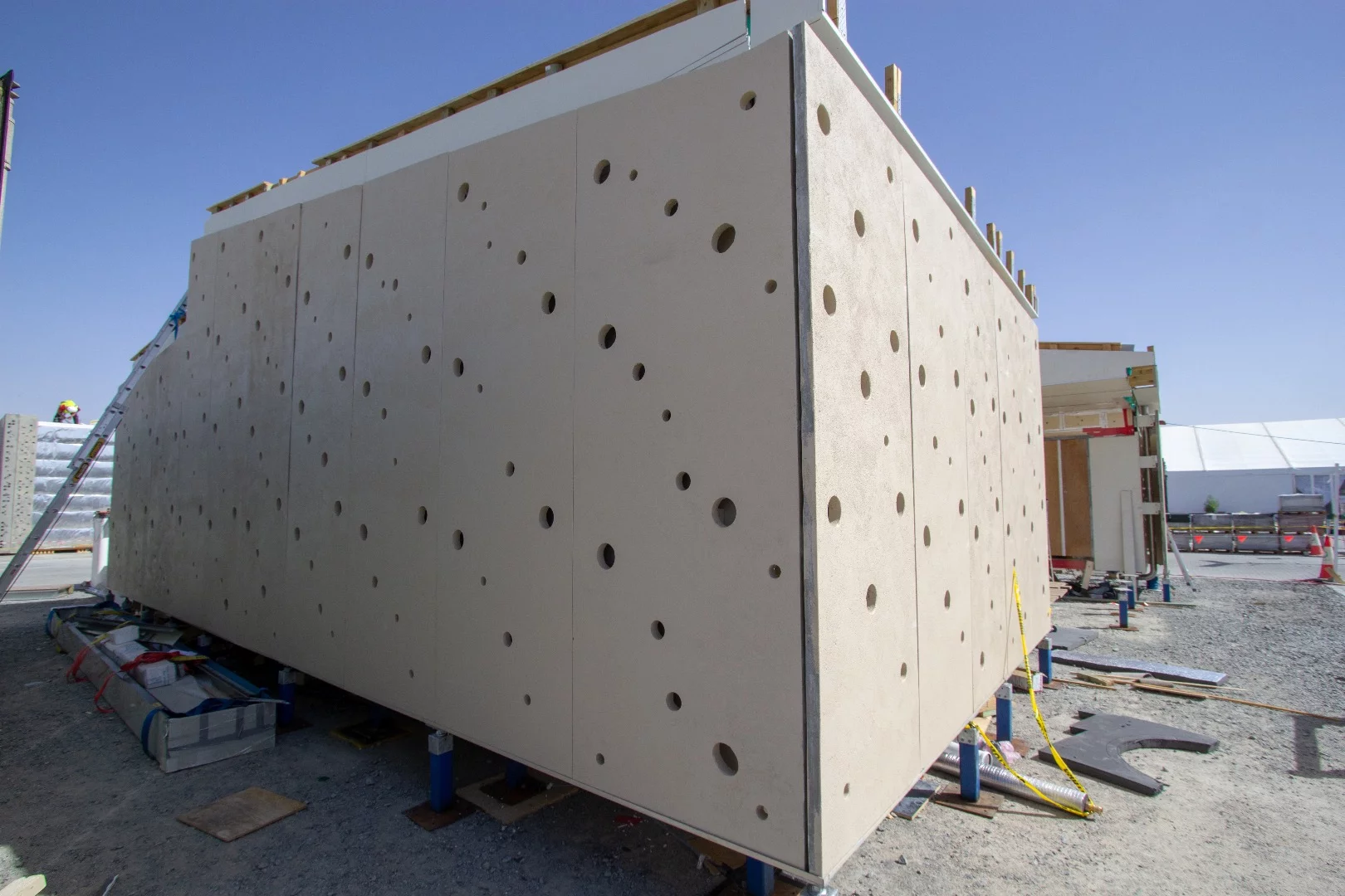The Desert Rose was designed by students from the University of Wollongong and came second place in the 2018 Solar Decathlon Middle East