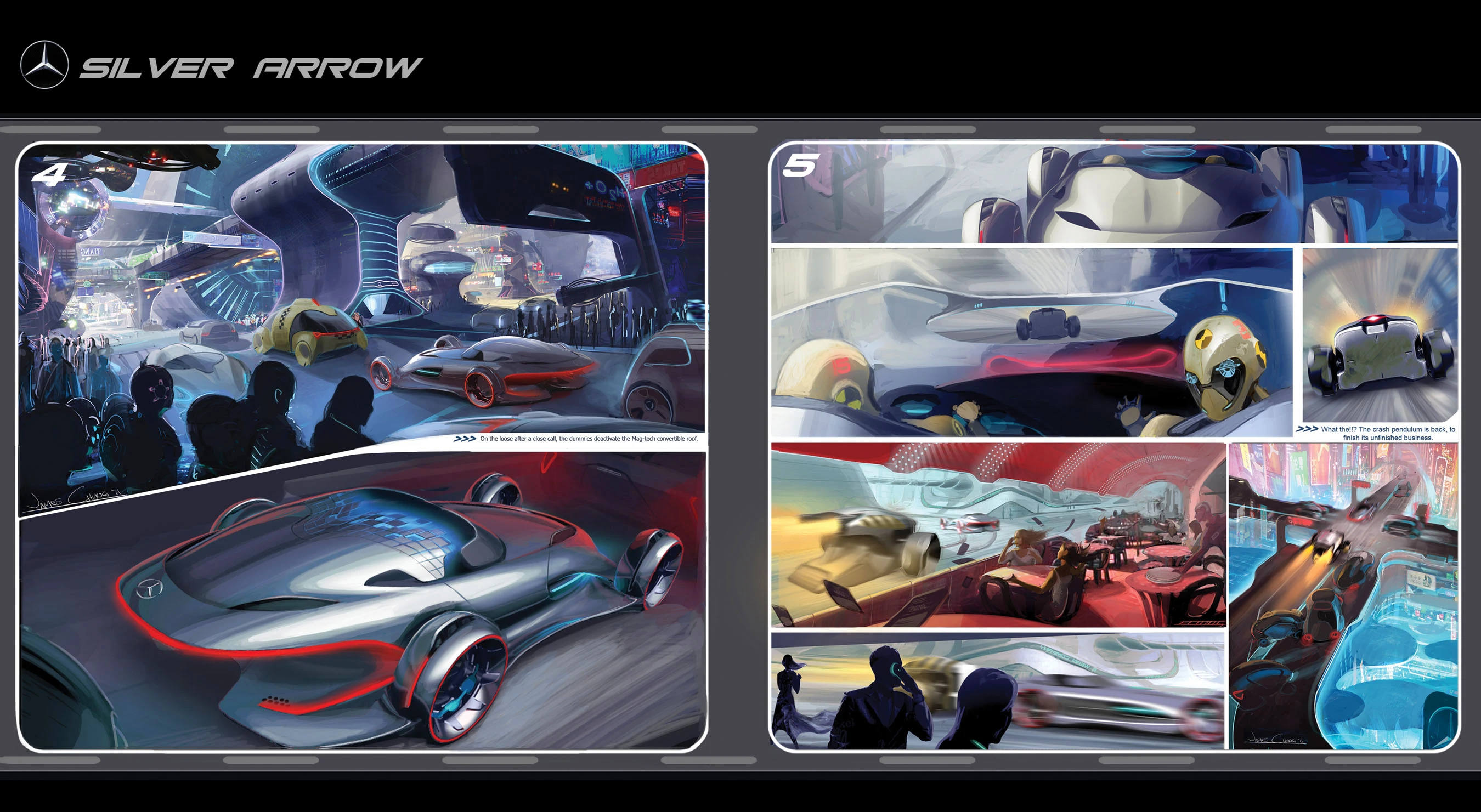 Silver Lightning storyboard (Image: Mercedes-Benz Research & Development North America)