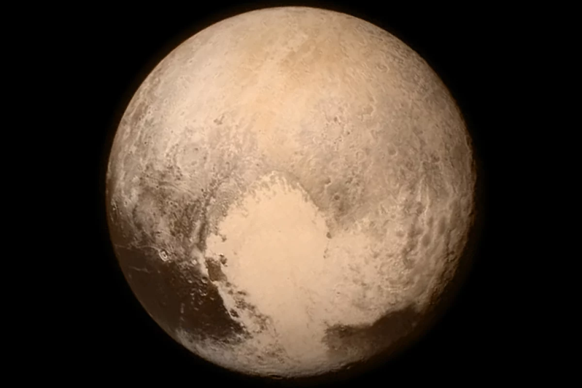 Color image of Pluto returned 16 hours before flyby