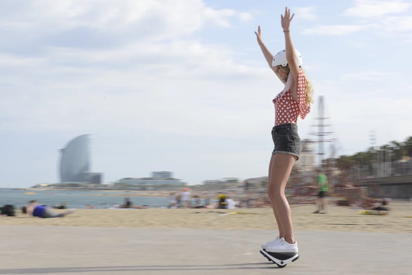 Arms in the air out of joy ... we think