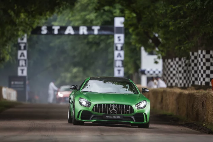 Rear-wheel steering makes the AMG GT R sharper at low speed, but more stable at high speed