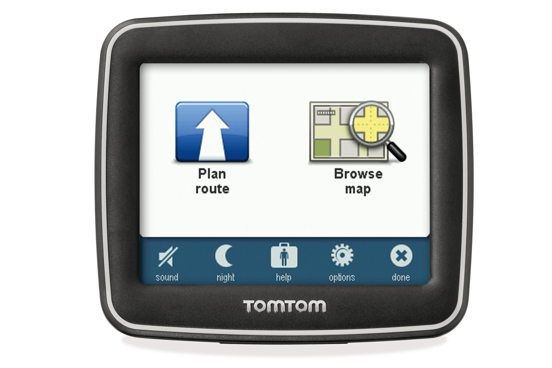A simple two icon start screen should make navigating even easier