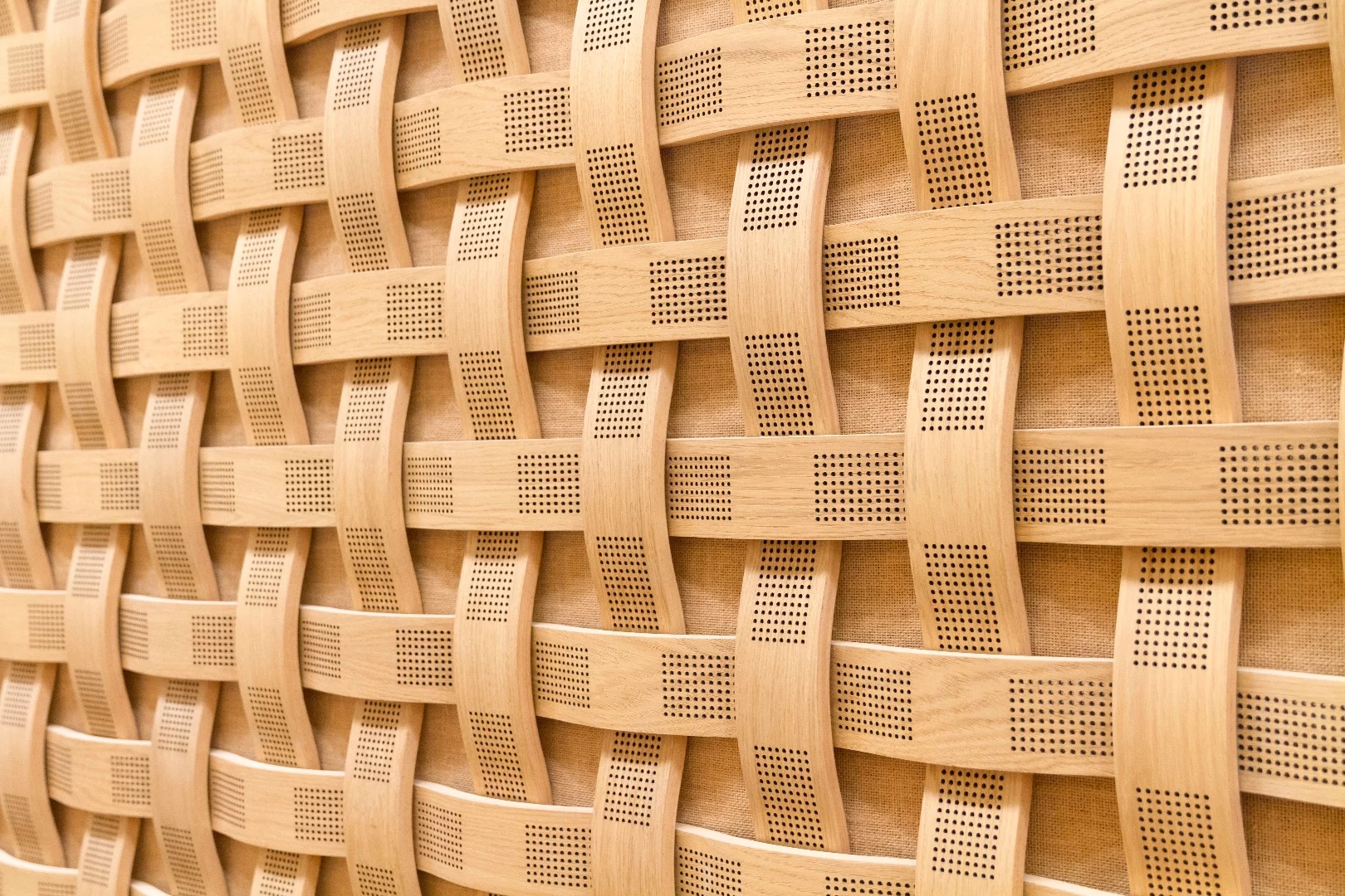 La Seine Musicale's interior boasts intricate wood detailing