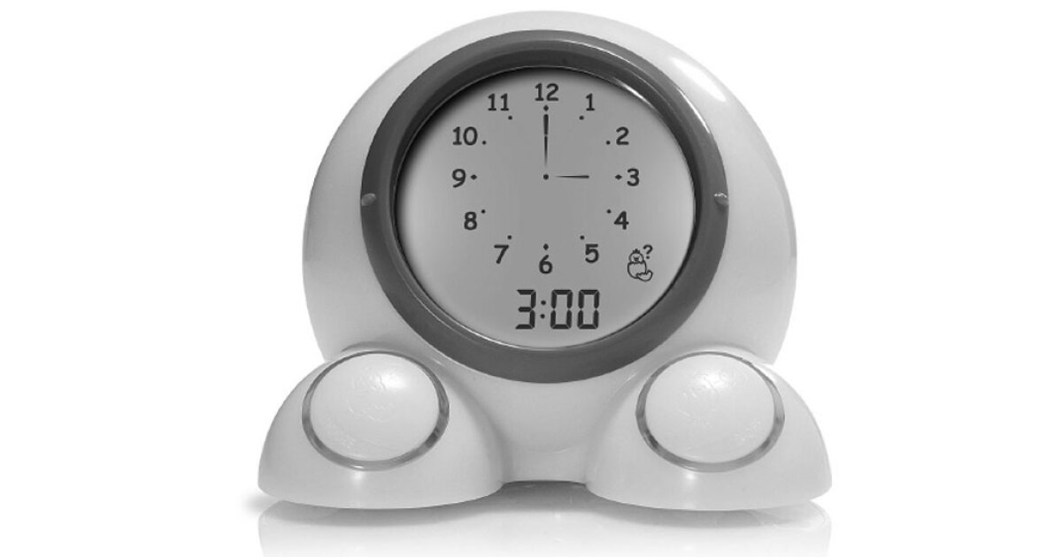 Talking alarm clock teaches kids to tell the time... and stay in bed longer
