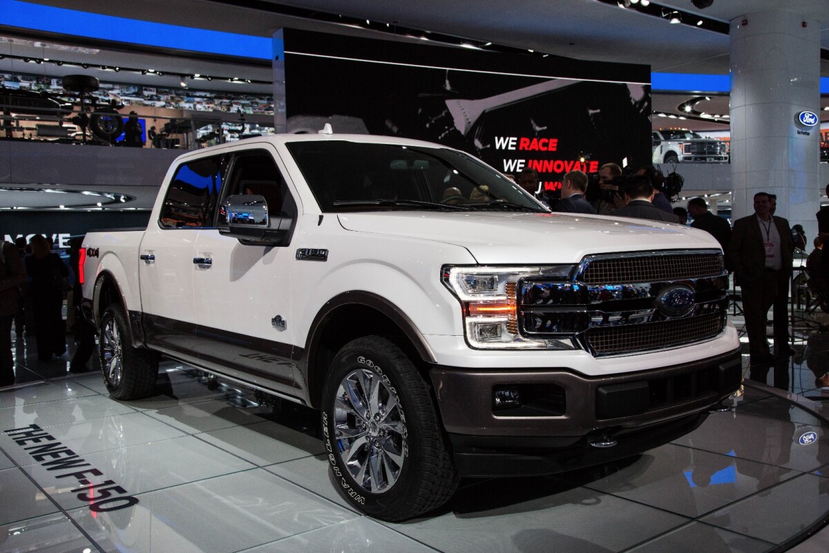 The new Ford F-150 King Ranch on the floor of the Detroit Auto Show