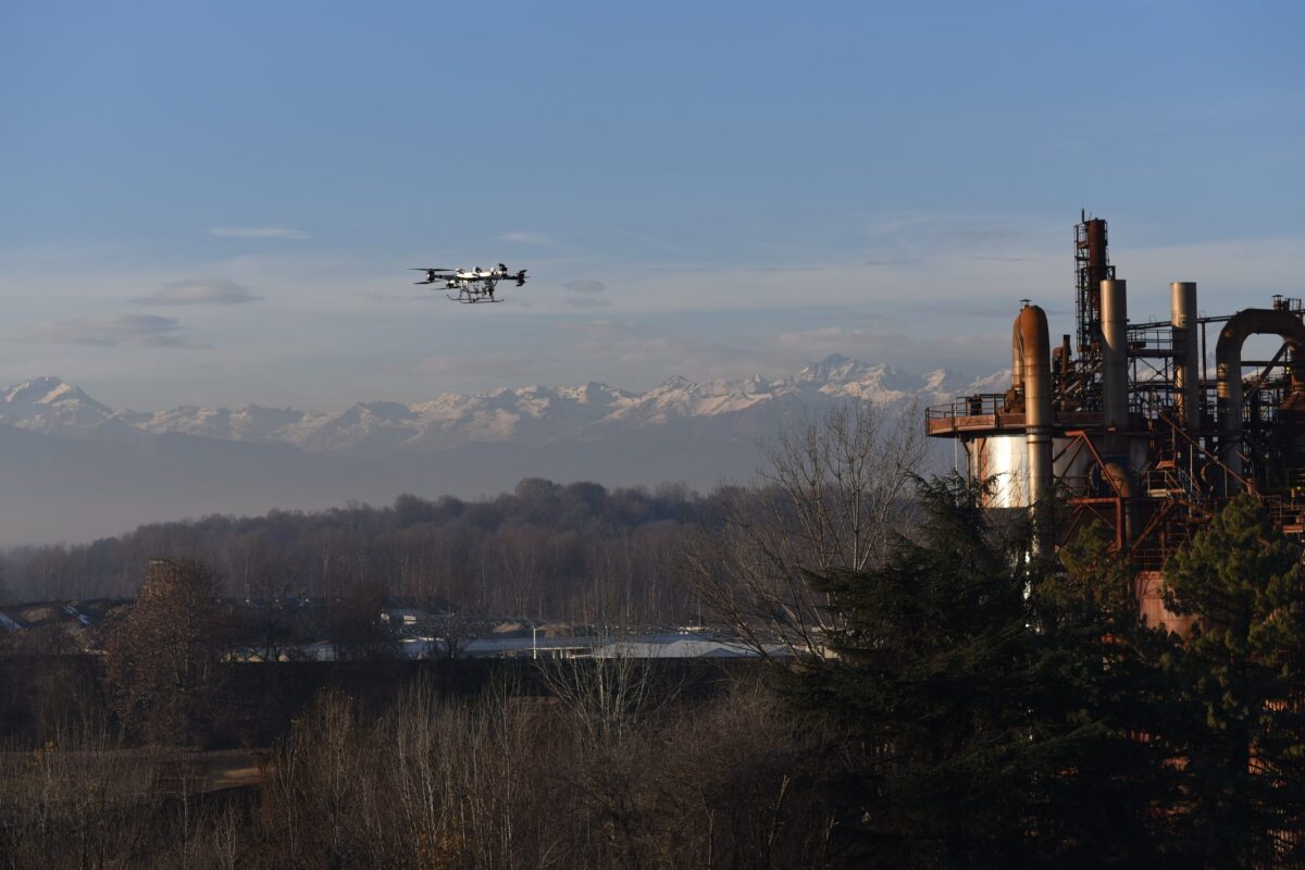 The FlyingBasket FB3 heavy lift drone stayed mainly over a river as it made its 7-km delivery round-trip