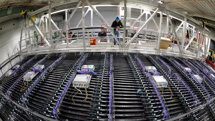 Less than one percent of the NOvA neutrino detector (Photo: Fermilab)