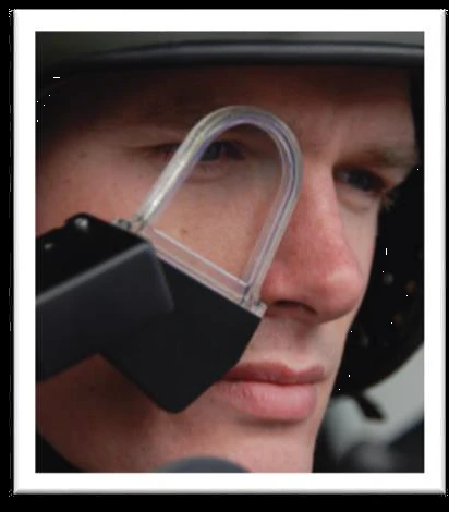 Image of the helmet-worn element of the interface