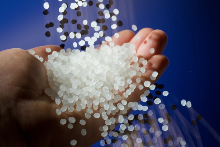 Pellets of Solegear's 100 percent natural, non-toxic, biodegradable Polysole plastic